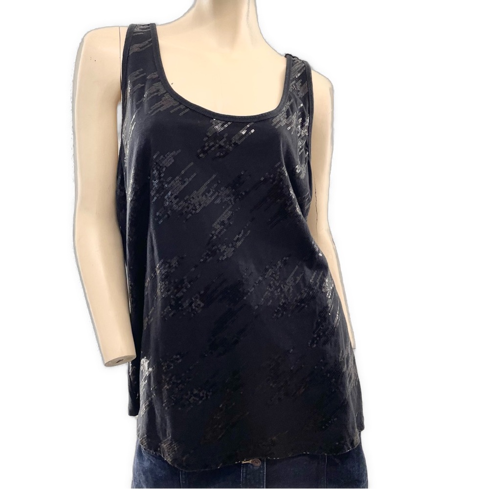 Lane Bryant- Black Sequin Tank Top- 18/20